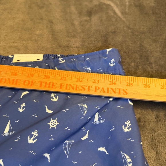St Johns Bay Swim Trunks Mens 4XLT Blue Nautical Sailboat Anchor Elastic Waist - Picture 8 of 13